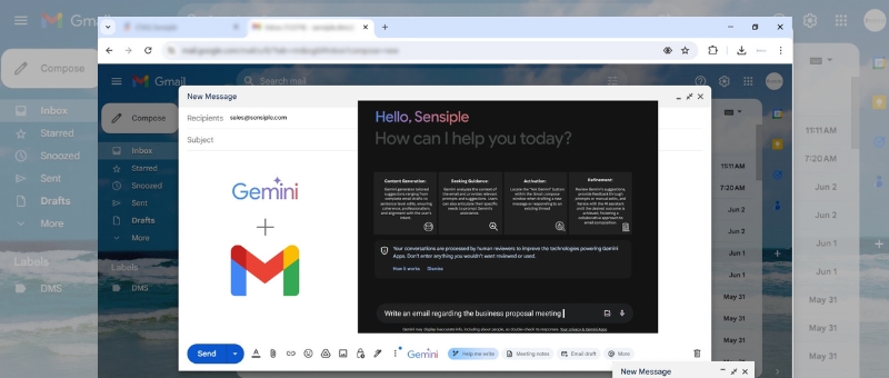 Collaborating with Gemini in Gmail